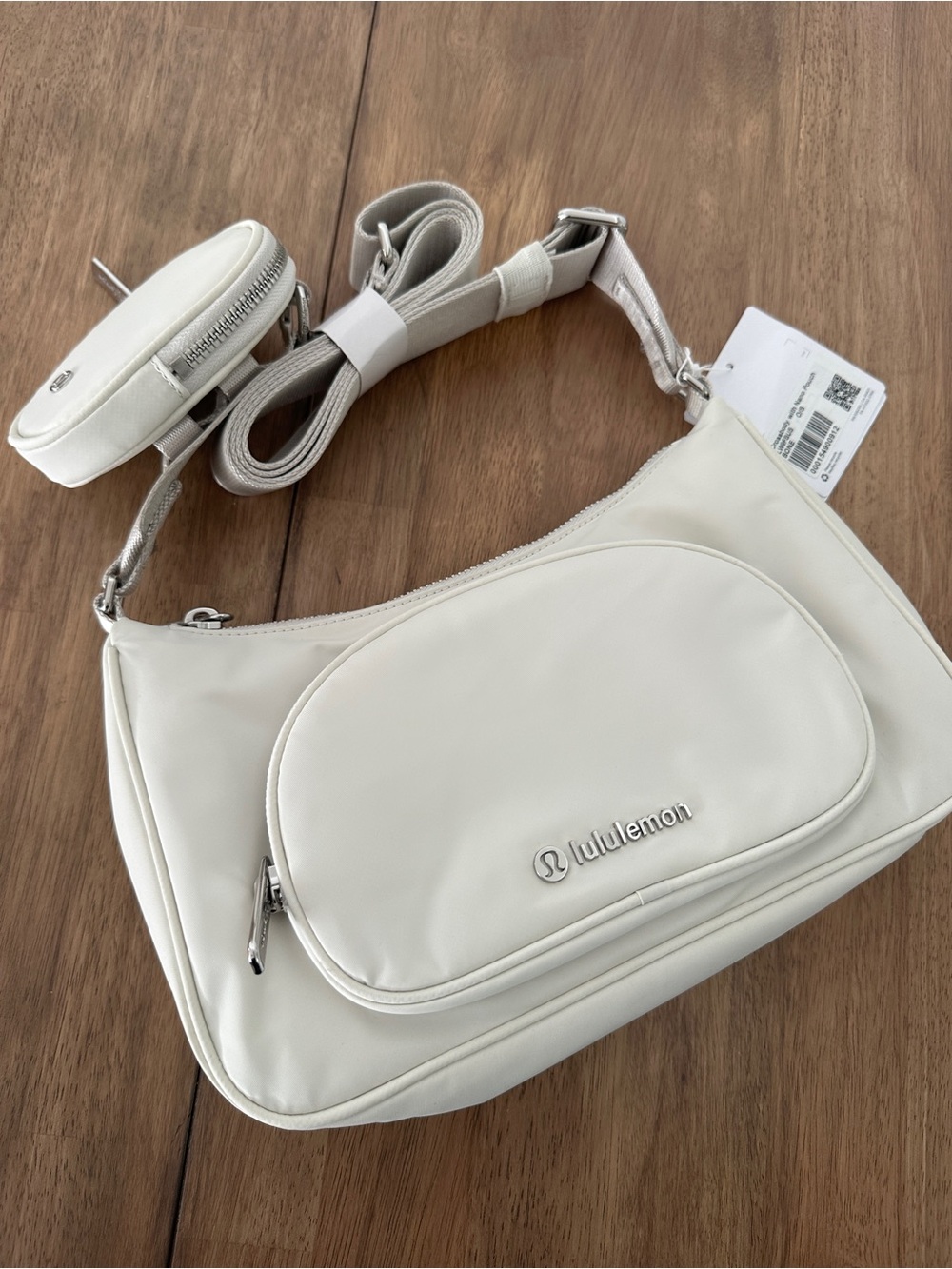 Lululemon White Crossbody Bag with Nano Pouch
